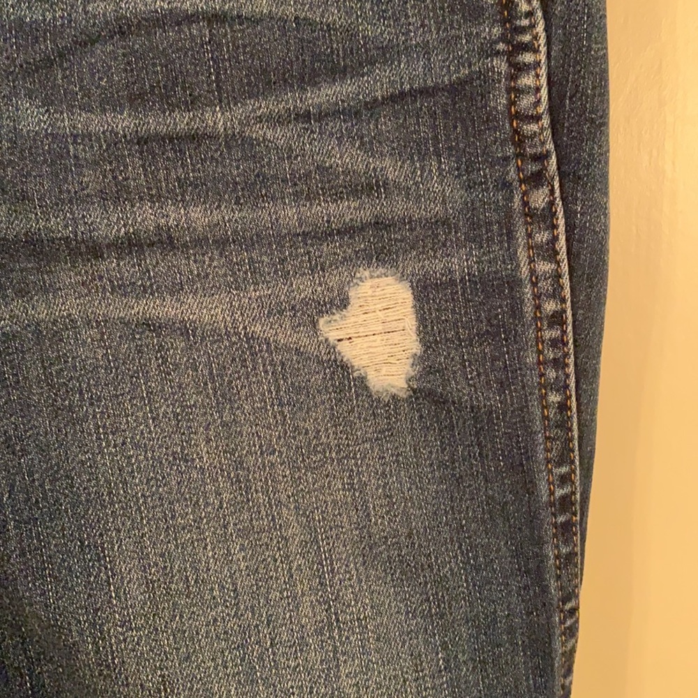 NEW Madewell 10” high rise button fly skinny jeans drop hem distressed size 24 - Picture 5 of 12